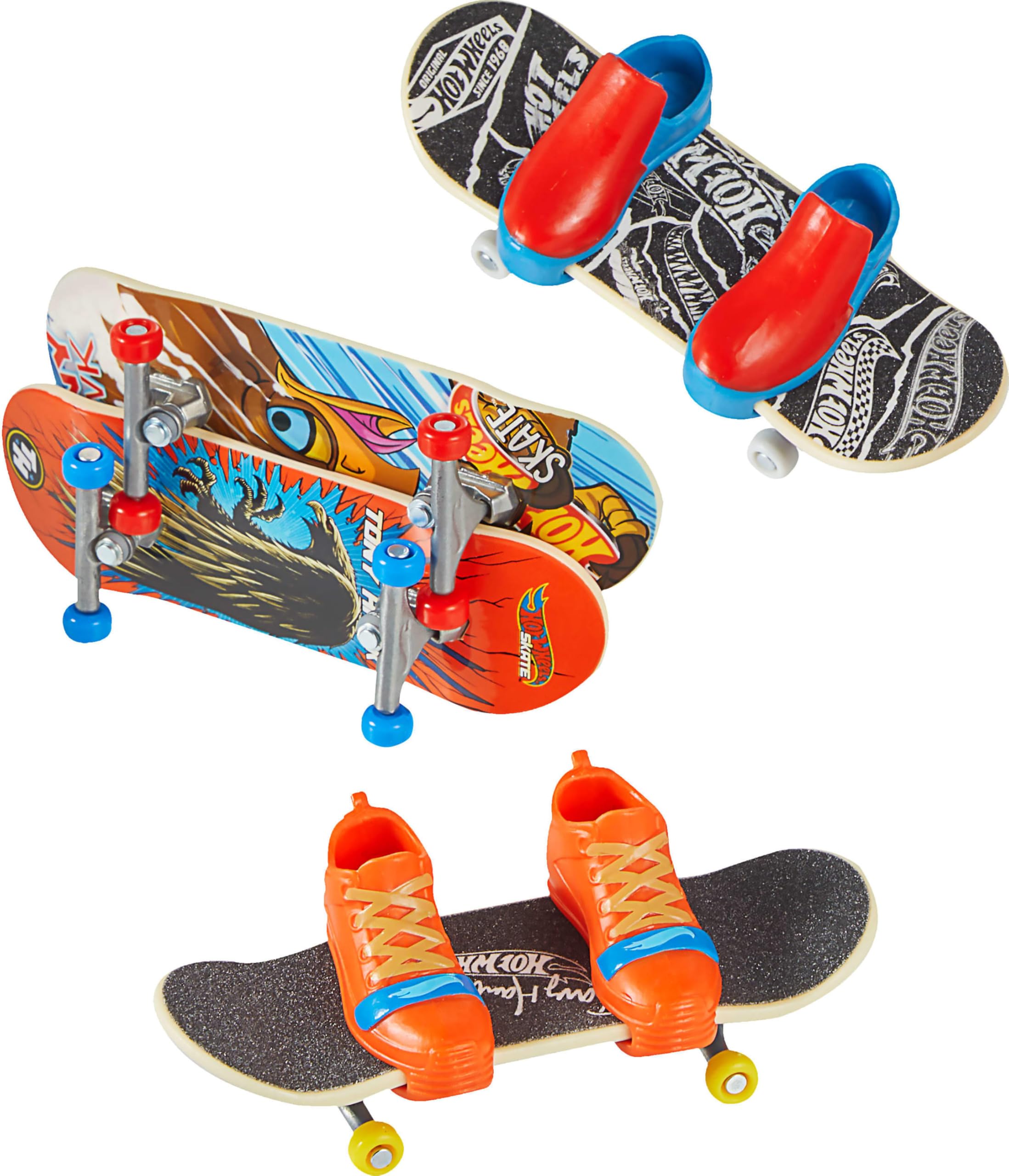 Hot Wheels Skate Tony Hawk Fingerboard & Removable Skate Shoes